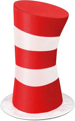 CiuKuic Red and White Striped Top Hat, Adult Standard Size, Cat Hat Costume Halloween Role-Play Party Accessory in Saudi Arabia