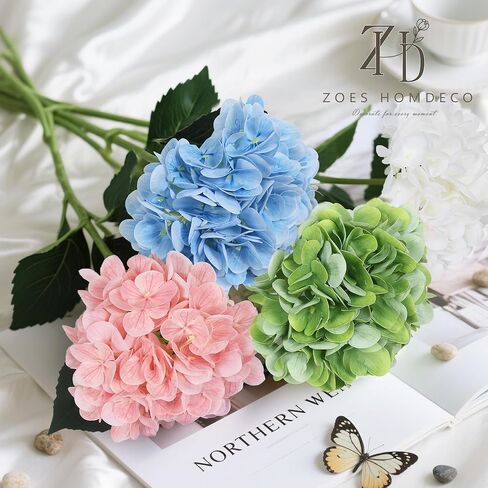 zoes homdeco 4 قطع زهور الكوبية الاصطناعية 25 بوصة زهور الكوبية الصناعية، زهور الكوبية البيضاء المزيفة من اللاتكس ذات اللمس الحقيقي مع سيقان لديكور المنزل وحفلات الزفاف وترتيبات الزهور in Saudi Arabia