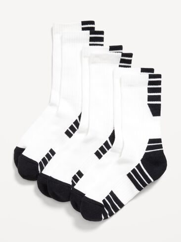 Old Navy Crew Go-Dry Basketball Socks 3-Pack for Boys - Calla Lilies in Saudi Arabia