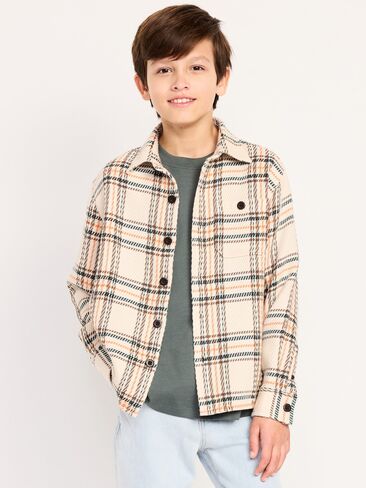 قميص منقوش بأكمام طويلة من Old Navy للأولاد - منقوش محايد in Saudi Arabia