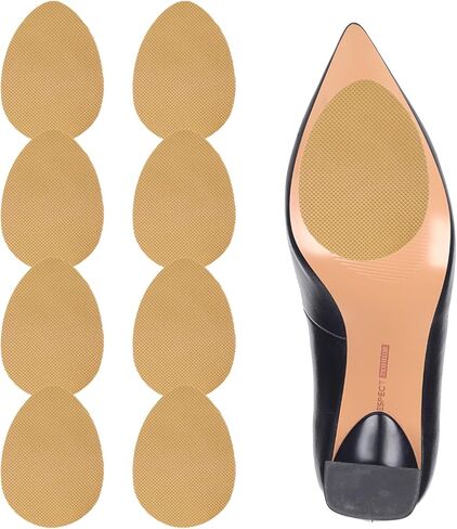 Non Slip Shoe Pads,Shoe Bottom Grip Anti Slip Silica Gel Self Adhesive Anti Slip Sole Protector for Heels (Beige 8pcs) in Saudi Arabia