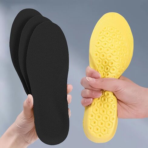1 Pair EVA Elastic Shoes Insole Women Men Sports Shock Absorption Breathable Shoe Pad Light Weight Soft Cushion EU43-45 in Saudi Arabia