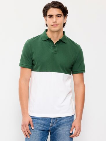 Old Navy Color-Block Pique Polo - Field Of Greens in Saudi Arabia