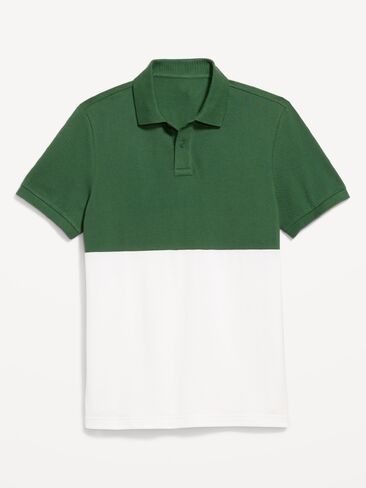 Old Navy Color-Block Pique Polo - Field Of Greens in Saudi Arabia
