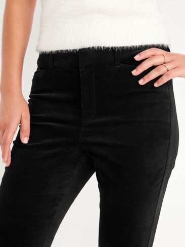 Old Navy High-Waisted Velvet Pixie Skinny Ankle Pants - Black Jack in Kuwait