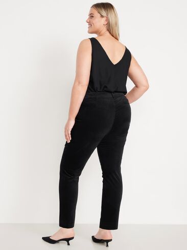 Old Navy High-Waisted Velvet Pixie Skinny Ankle Pants - Black Jack in Kuwait