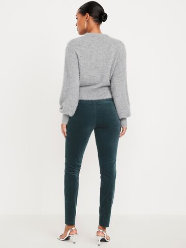 Old Navy High-Waisted Velvet Pixie Skinny Ankle Pants - Glorious Pine in Kuwait