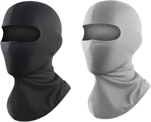 2pcs Ultra-Comfortable Balaclava Face Mask - Breathable 4-Way Stretch Technology for Running, Cycling, Skiing All-Season Black Performance Mask in Saudi Arabia