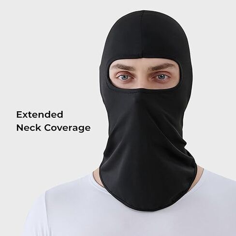 2pcs Ultra-Comfortable Balaclava Face Mask - Breathable 4-Way Stretch Technology for Running, Cycling, Skiing All-Season Black Performance Mask in Saudi Arabia
