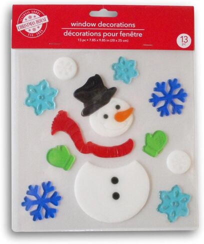 ملصقات نافذة جل كريسماس هاوس للشتاء من كريسماس هاوس - رجل الثلج - 18 قطعة in Kuwait