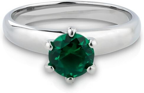 OVIEDO JEWELRY Emerald Wedding Ring,Solitaire Titanium,Anniversary,Engagement Ring,Ladies Solitaier Woman in Saudi Arabia