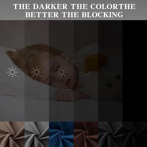 ستائر تعتيم Veloraft بطول 96 بوصة لغرفة النوم، ستائر تعتيم معزولة حراريًا مكونة من لوحتين، ستائر طويلة لغرفة المعيشة ونوافذ جروميت صلبة للخصوصية، W52 x L96، أزرق داكن in Kuwait