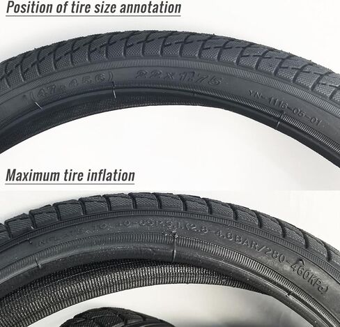 Bike Tire 22 Inch Tires Folding Bicycle Replacement Tires Road Bicycle MTB Bike Tires 22X1.75 in Saudi Arabia