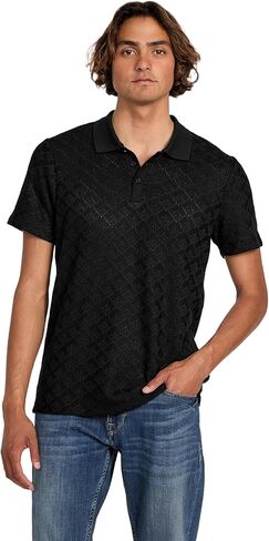 GUESS Men's Short Sleeve Logan Knit Polo in Saudi Arabia