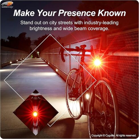 Cygolite Slingshot Endurance 160 Lumen Bicycle Taillight – 7 Night & Daytime Modes– User Adjustable Flash Speeds- Sleek, Compact Design– IP64 Water Resistant– USB-C Rechargeable–Great for Busy Roads in Kuwait