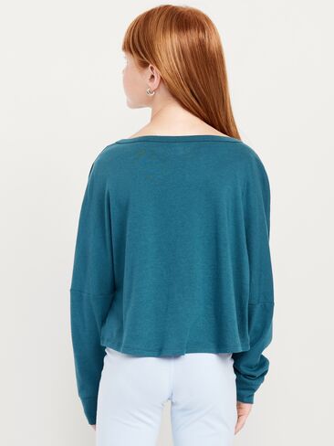 بلوزة قصيرة بأكمام طويلة للفتيات من Old Navy - Show And Teal in Kuwait