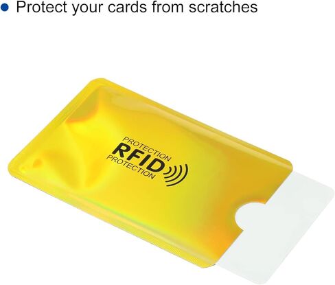 RFID Blocking Credit Card Sleeves, 20 Pack Contactless Protector Holder for NFC Purse, Laser Gold in Saudi Arabia