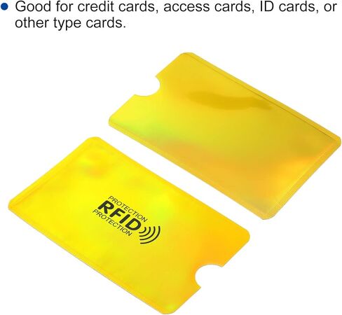 RFID Blocking Credit Card Sleeves, 20 Pack Contactless Protector Holder for NFC Purse, Laser Gold in Saudi Arabia