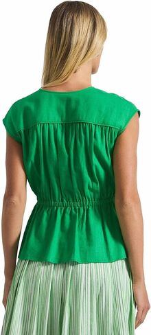 قميص نسائي من Derek Lam 10 Crosby ذو ربطة عنق مزدوجة كارولين in Kuwait