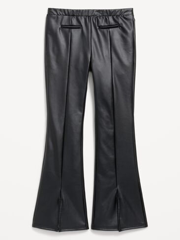 Old Navy Faux-Leather Trouser Flare Pants for Girls - Black Jack in Saudi Arabia