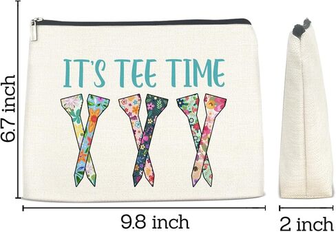 Golf Gifts Makeup Bag, Team Gifts for Women Golf Lover Player Inspirational Gift for Golfers Friendship Birthday Gift for Her Female Friend Zipper Cosmetic Bag Travel Toiletry Pouch for Purse in Saudi Arabia