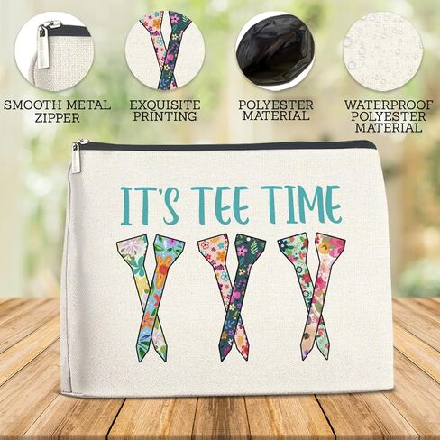 Golf Gifts Makeup Bag, Team Gifts for Women Golf Lover Player Inspirational Gift for Golfers Friendship Birthday Gift for Her Female Friend Zipper Cosmetic Bag Travel Toiletry Pouch for Purse in Saudi Arabia