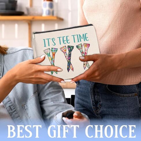 Golf Gifts Makeup Bag, Team Gifts for Women Golf Lover Player Inspirational Gift for Golfers Friendship Birthday Gift for Her Female Friend Zipper Cosmetic Bag Travel Toiletry Pouch for Purse in Saudi Arabia