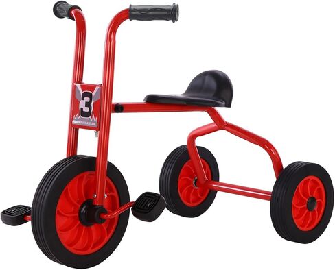 دراجة ثلاثية العجلات للأطفال لعمر 2+، دراجة ثلاثية العجلات كبيرة للأطفال بعجلات مطاطية، دراجة أطفال للرعاية النهارية في مرحلة ما قبل المدرسة، ألعاب عيد ميلاد هدية للأولاد والبنات in Kuwait