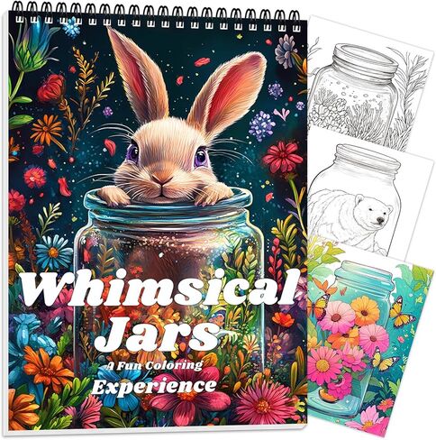 Adult Coloring Book, Adult Coloring Book for Women Relaxation, Spiral Bound Butterfly Coloring Books for Adults to Relax and Relieve Anxiety, One Sided Design, Mindfulness Gift for Women to Relax in Saudi Arabia