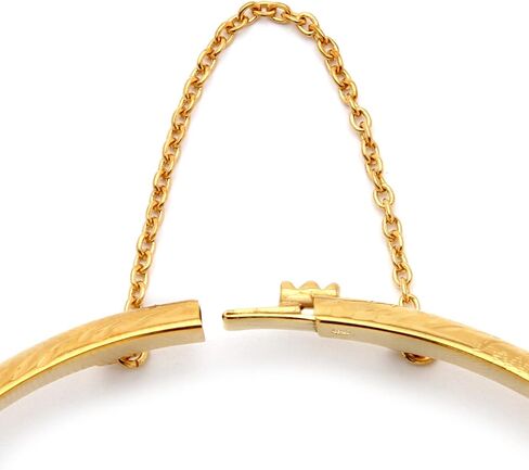 Palm Beach Jewelry PalmBeach Yellow Gold-plated Sterling Silver 3 Piece Set of Etched and Polished Bangle Bracelet (5mm), Box Clasp, 7 inches in Saudi Arabia