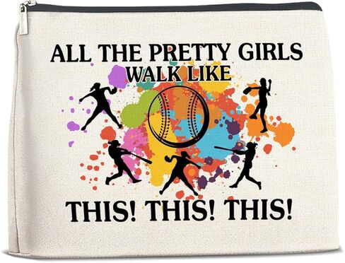 Golf Gifts Makeup Bag, Team Gifts for Women Golf Lover Player Inspirational Gift for Golfers Friendship Birthday Gift for Her Female Friend Zipper Cosmetic Bag Travel Toiletry Pouch for Purse in Saudi Arabia