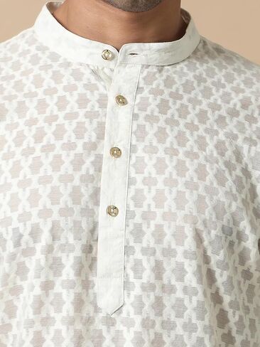 Filori Studio - كورتا طويلة منسوجة باللون الأبيض الفاتح للرجال (كورتا فقط) in Kuwait