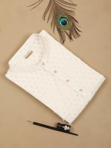 Filori Studio - كورتا طويلة منسوجة باللون الأبيض الفاتح للرجال (كورتا فقط) in Kuwait