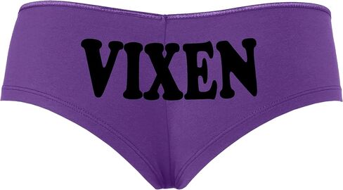 Knaughty Knickers Vixen - Hotwife Shared Swinger Salaxious Fox Stag Nympo - Purple Boyshort Panties With Adult Design in Saudi Arabia