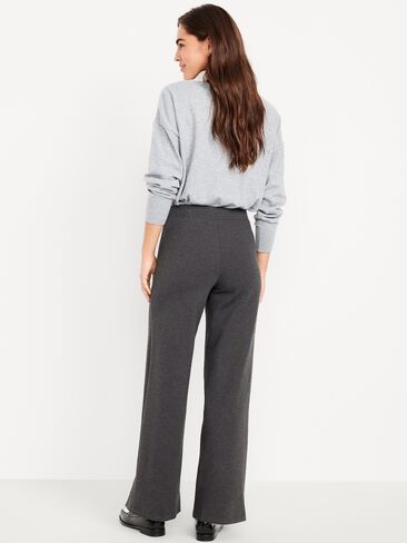 Old Navy Extra High-Waisted Stevie Wide-Leg Pants - Charcoal in Saudi Arabia
