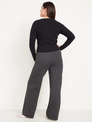 Old Navy Extra High-Waisted Stevie Wide-Leg Pants - Charcoal in Saudi Arabia
