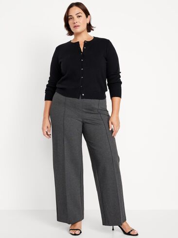 Old Navy Extra High-Waisted Stevie Wide-Leg Pants - Charcoal in Saudi Arabia