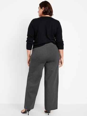 Old Navy Extra High-Waisted Stevie Wide-Leg Pants - Charcoal in Saudi Arabia