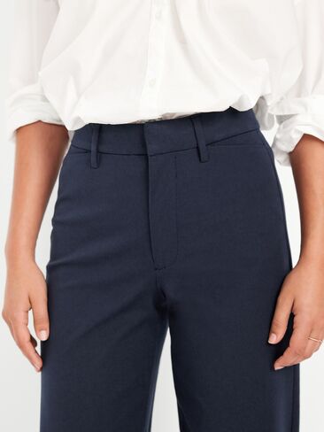 بنطال بيكسي واسع الساق بخصر عالٍ من Old Navy - باللون البحري in Saudi Arabia