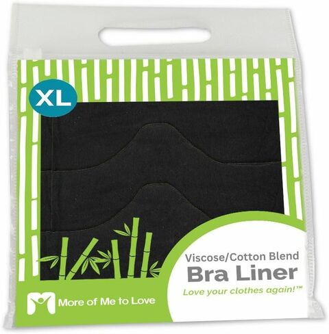 More of Me to Love Viscose & Cotton Blend Bra Liner (Black, 9-Pack, X-Large) - Wicking, Soft, Seamless in Saudi Arabia