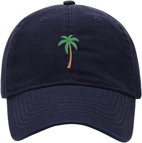 L8502-LXYB Baseball Cap for Men Women Palm Tree Embroidered Washed Cotton Dad Hat Baseball Caps in Kuwait