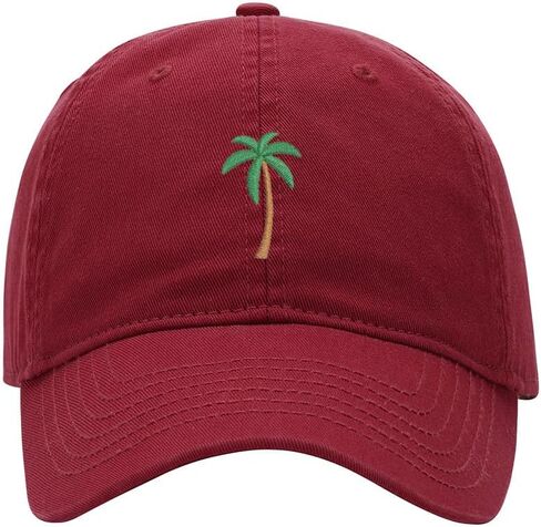 L8502-LXYB Baseball Cap for Men Women Palm Tree Embroidered Washed Cotton Dad Hat Baseball Caps in Kuwait