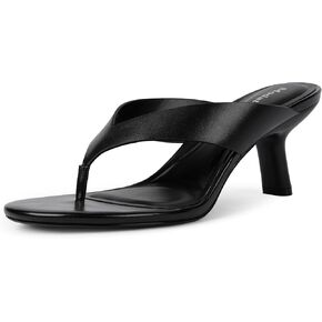 Modatope Kitten Heels for Women Flip Flops Heels Rounded Open Toe Thong Heeled Sandals in Kuwait