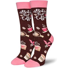 RosyClouds Women's Funny Wine Coffee Tea Novelty Gifts Crazy Cotton Crew Socks in Kuwait