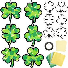 Qyeahkj 36 Set Easter Suncatchers Craft Kit Resurrection Church Tissue Paper Crafts Ornament He is Risen DIY Window Art Stained Glass Decor for Religious Cross Classroom Project Kid Party Favors Gift in Kuwait