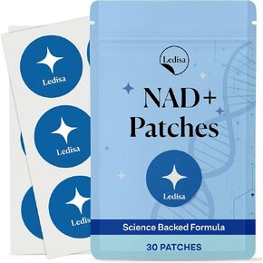 بقع Ledisa NAD للنساء والرجال | NAD+ Patch للطاقة والشيخوخة الصحية | مع CoQ10 والنيكوتيناميد | العرض لمدة 30 يومًا in Saudi Arabia