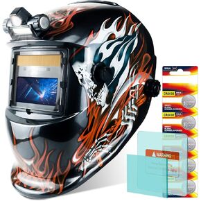Welding Helmet with Light True Color Auto Darkening Welding Helmets for Men Solar Powered Welding Hood with 2 Arc Sensor Wide Shade 4/9-13 for TIG MIG ARC Cool Welder Mask Careta Para Soldar in Kuwait