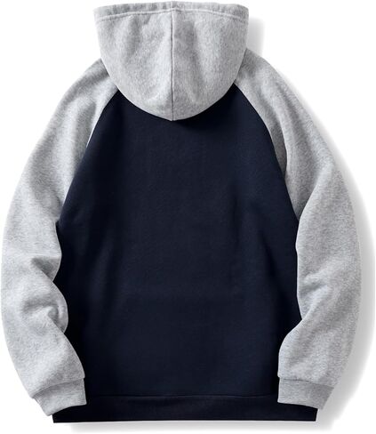 SHENHE Men's Hooded Sweatshirt Graphic Color Block Fleece Athletic Vintage Preppy Hoodie Pullover in Saudi Arabia