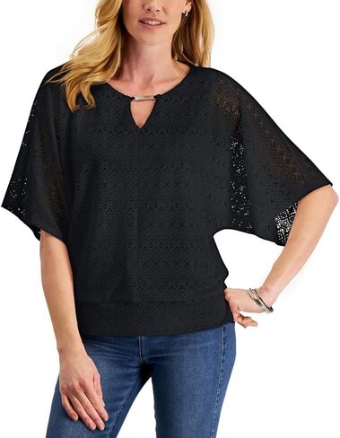 JM Women's Eyelet Poncho Top in Saudi Arabia