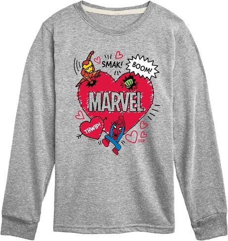 تي شيرت Marvel - Valentines Scribble - للأطفال بأكمام طويلة in Saudi Arabia